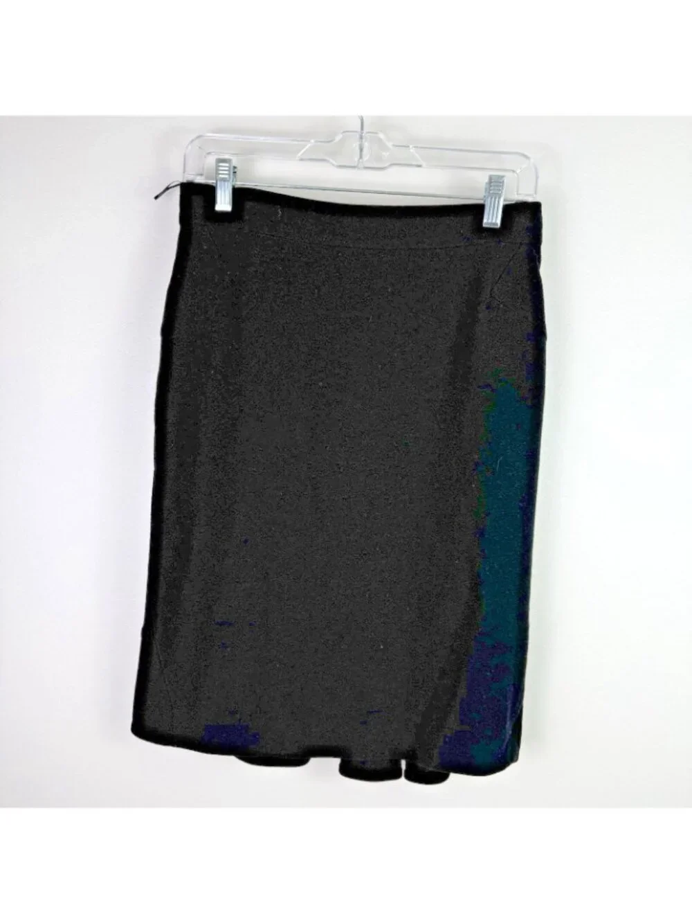 Givenchy Black Virgin Wool Knee Length Skirt Womens M US8 Pencil Designer - Picture 3 of 9